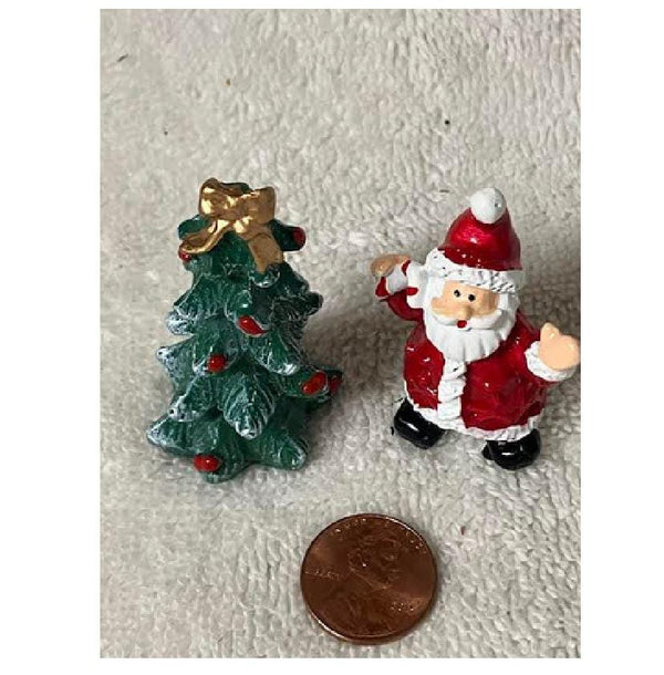 Holiday Santa with a Christmas Tree Miniature