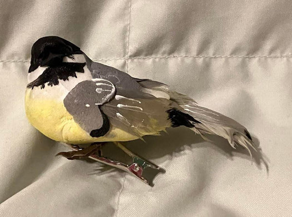 Pair of Gray, Yellow & Black Birds, 4.5