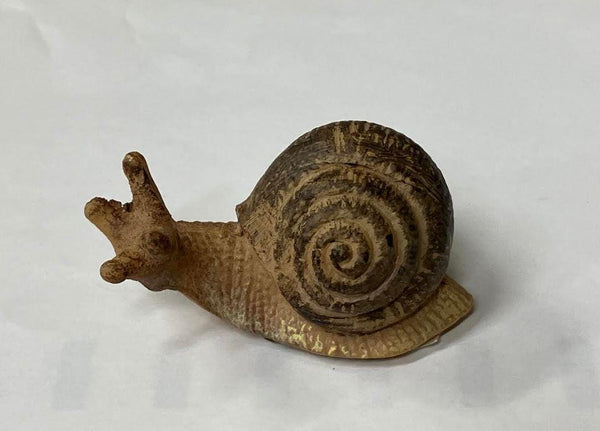 Miniature Brown Snail Figurine, Fairy Garden Snail