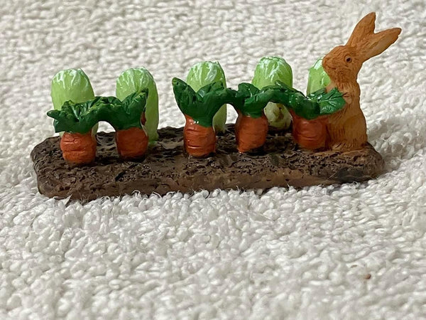 Miniature Rabbit in the Vegetable Garden