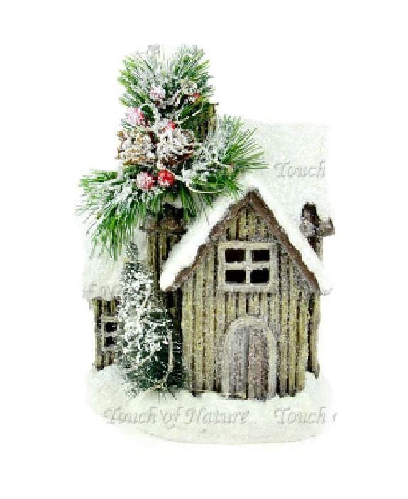 Snowy Winter House Fairy Garden Kit