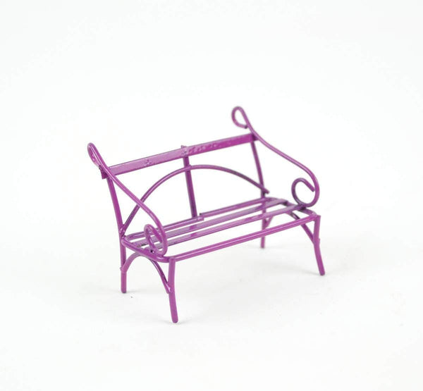 Purple Metal Bench