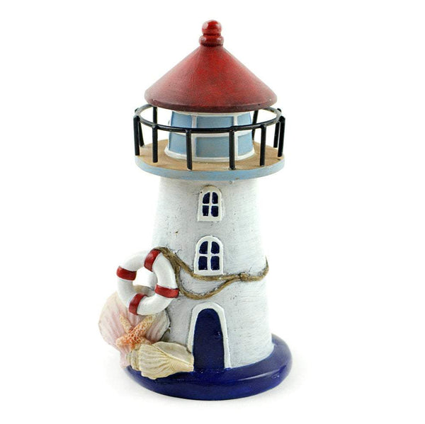 Nautical Beach Lighthouse with Seashells