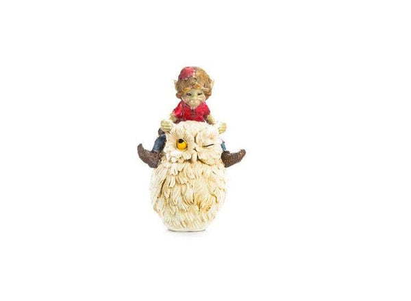 Pixie Riding a Big Owl