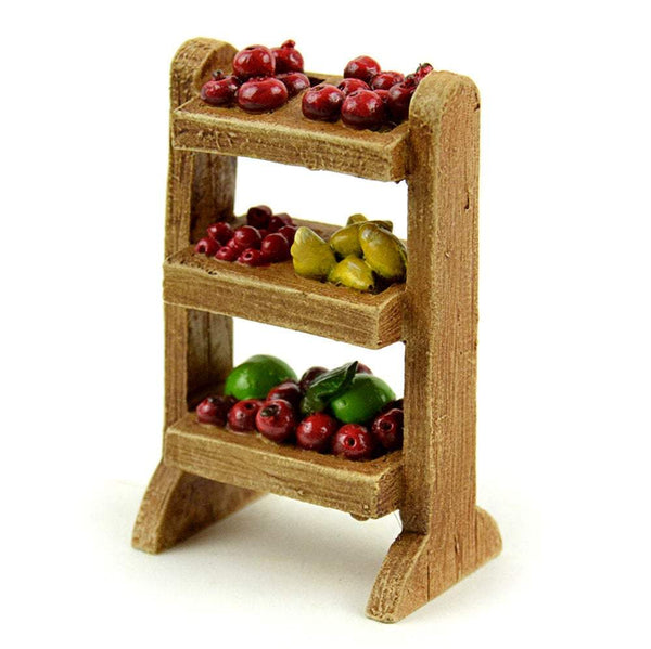 Miniature Produce Shelves , Fruit and Vegetable Stand, Farmer's Market Shelf,