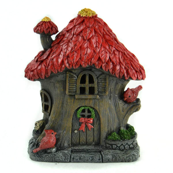 Red Leaf LED Fairy Garden Tree House