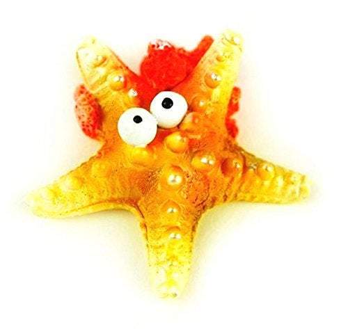 Starfish in Coral Miniature, Beach Animal, Sandy Sea Star, Beach Fairy Garden Accessory
