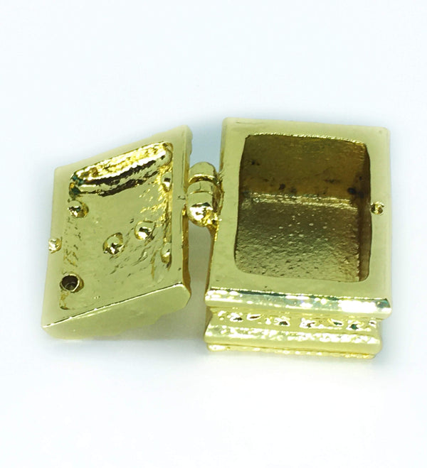 Gold or Silver Toned Treasure Chest