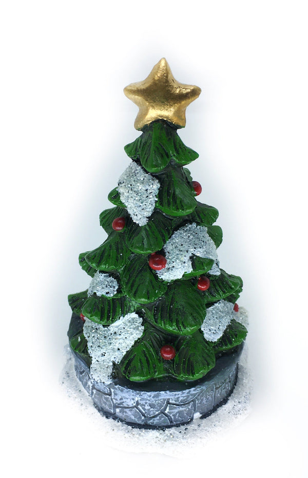 Snowy Resin Christmas Tree