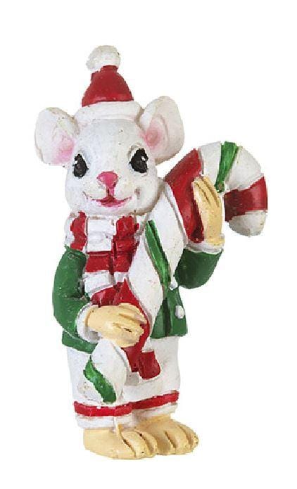 Red and Green Christmas Mice Miniatures