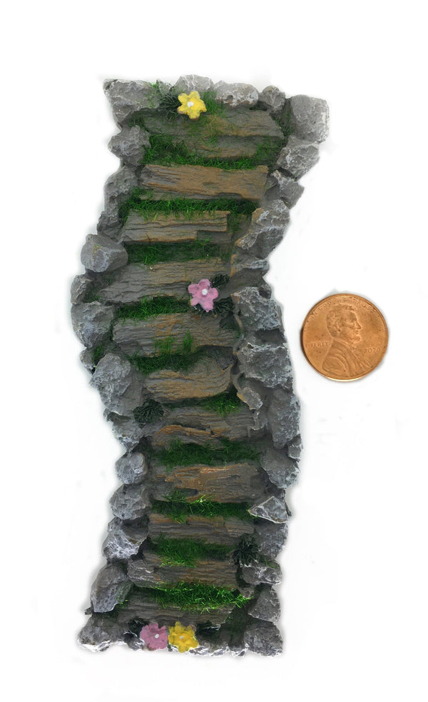 Miniature Wood and Stone Path with Moss, Fairy Garden Path, Fairy Garden Landscaping, Terrarium Walkway