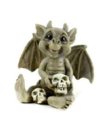 Halloween Gargoyle Assortment, Haunted Garden Figurine, Spooky Cake Topper,