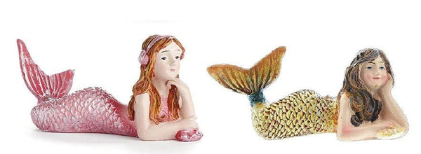 Choice of Pink Mermaid or Yellow Mermaid, Mermaid with Headphones, Daydreaming Mermaid, Beach Cake Topper