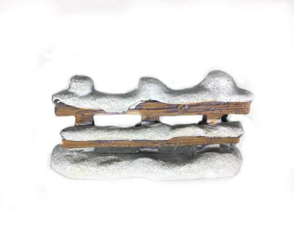 Miniature Snow Covered Fence, Winter Fence, Christmas Snowy Fence