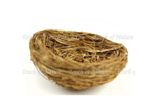 Brown Bird Nest with 2 Eggs and Feathers, Artificial Grass Nest, Create A Nest Kit