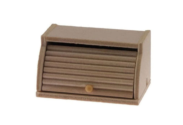 Miniature Wooden Bread Box, Roll Top Dollhouse Bread Box, Dollhouse Kitchen