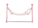 Miniature Pink Metal Hammock, Fairy Garden Accessory