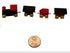 Miniature Painted Wood Train with Yellow Wheels, Holiday Train Cars
