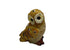 Miniature Yellow and Orange Owl, 1" White Owl Figurine, Gift for Owl Collector, Shadowbox Owl
