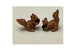 Two Micro  Miniature Brown Squirrels