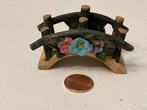Miniature Bridge with Flowers