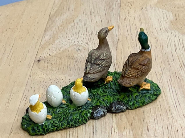 Miniature Duck Family Figurine