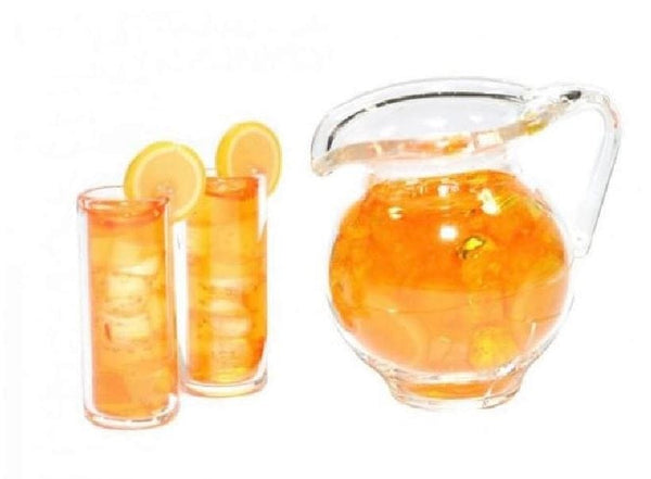 Dollhouse  Pitcher of Tea with 2 Glasses