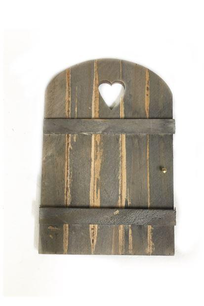 Micro Mini Wooden Door with Gold Doorknob