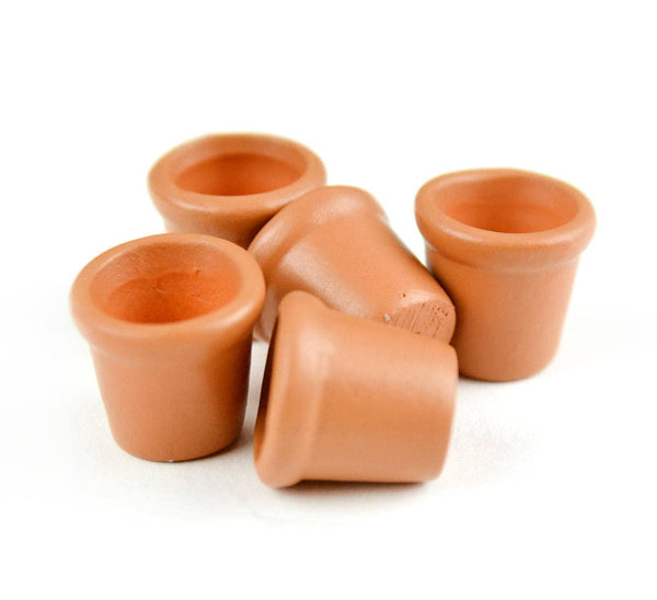 Set of 5 Miniature Plant Pots,  Terra Cotta Pots, Fairy Garden Planters
