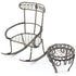 Brown Rocking Chair with Table