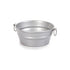 Metal Washtub, Fairy Garden Miniature Tub with Handles, Dollhouse Accessory, 1.75" Tub