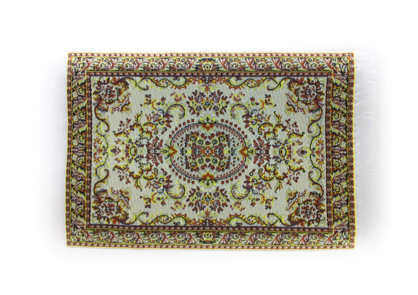 Dollhouse Miniature Ivory Oriental Rug