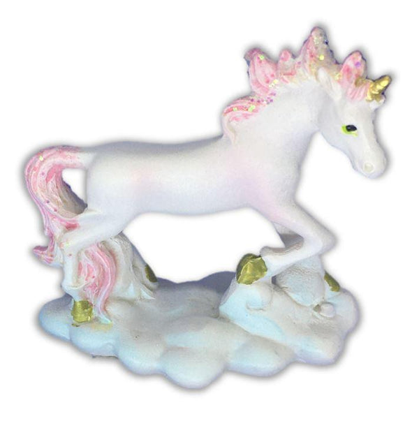 White Unicorn with Pink or Purple Mane, Miniature Fairy Tale Unicorn, Mythical Animal, Enchanted Garden, Unicorn Cake Topper