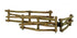 Brown Branch Faux Wood Fence, Fairy Garden Country Fence, Rustic Farm Fence, 12&quot; Brown Fence