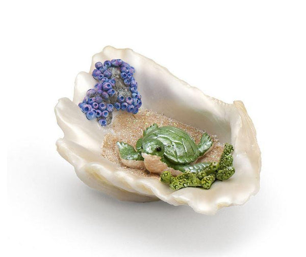 Choice of Turtle, Crab, Octopus in a Shell, Ocean Animal in White Shell,  Beach Theme Cake Topper and Gift Idea