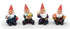 Miniature Gnomes, Set of 4 Fairy Garden Gnomes,  Choice of 1.75&quot; Gnome Set or  1.25&quot; Gnome Set
