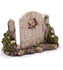 Miniature Flower Gate, Spring Fairy Garden Hinged Gate with Pink and Yellow Flowers
