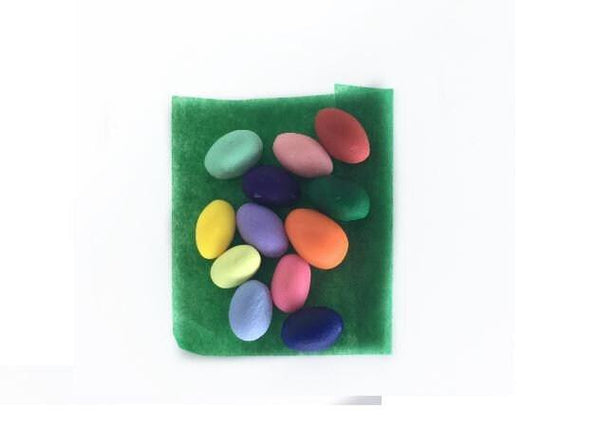 Miniature Woven Basket With or Without Colored Eggs, Dollhouse Easter Basket, Spring Basket