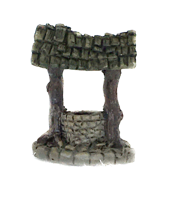 Micro Mini Well on a Pick, Well with Brown Shingled Roof, Terrarium Well