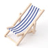 Choice of Miniature Striped Deck Chair, Red or Blue Striped Fairy Garden Chair, Dollhouse Yard Chair