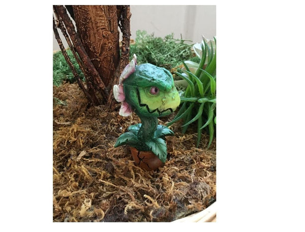 Sneaker, Plant Stake Monster, Miniature Dragon for Potted Plant, Terrarium Plant Stake, Whimsical Plant Creature