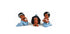 Set of 3  Ebony Mermaid Kids, Mermaids of Color, Fairy Garden Mermaids