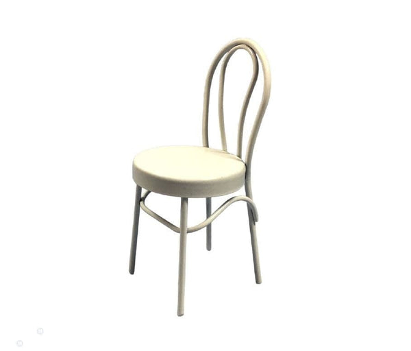 White Metal Dollhouse Chair, Dollhouse Kitchen Chair,  Miniature Retro Diner Chair, Dollhouse Furniture