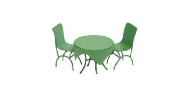 Choice of Red or Green Miniature Table and Chairs, Retro Table Set