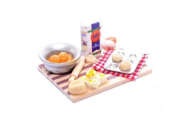 Dollhouse Miniature  Baking Set,  Dollhouse Kitchen Miniature, Dollhouse Cooking